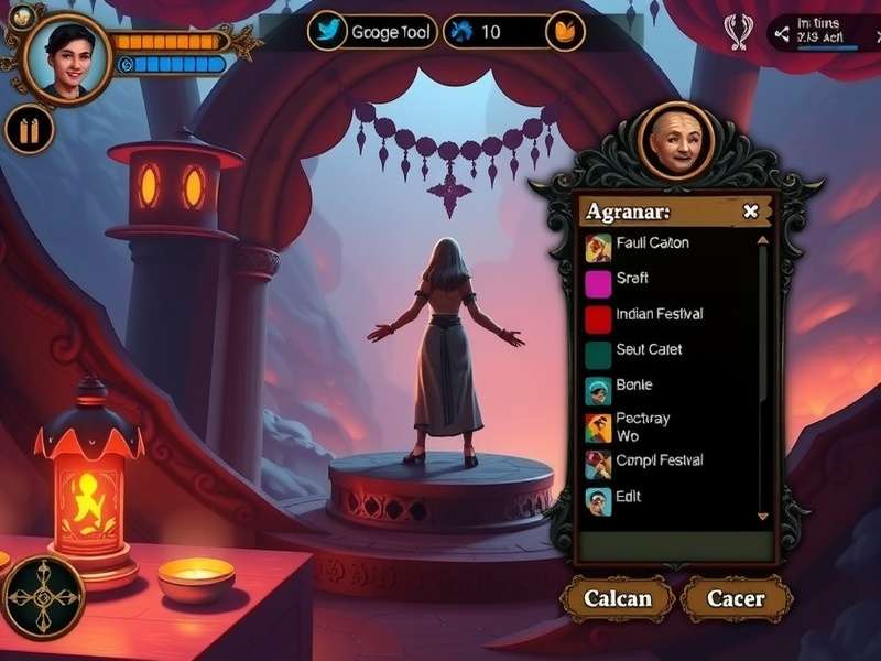 Mystic Voyage gameplay screenshot showing character in mystical environment